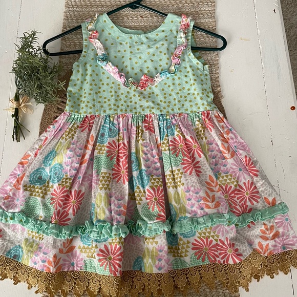 Other - Boutique Colorful Kids Sleeveless Dress Sz 7/8